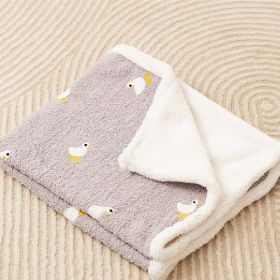 Pet Blanket Autumn And Winter Warm Mat Plaid Carpet Flannel Small Dog (Option: Big Goose-84x100cm)