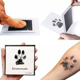 Dog Paw Print Pad Kit; Clean Touch Ink Pad For pets (Color: Green)
