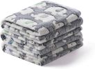1 Pack 2 Blankets Super Soft Fluffy Premium Cute Elephant Pattern Pet Blanket Flannel Throw for Dogs