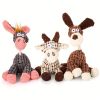 Cute Soft Durable Stuffed Animal Plush Dog Chew Toy with Squeaker, for Small Medium Dogs