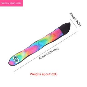 Plush Squeaky Snake dog Toy With Ringing Paper (Option: Rainbow Color)