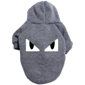 Pet Clothes Sweater Outdoor Hoodie Golden Retriever Labrador (Option: Gray-L)